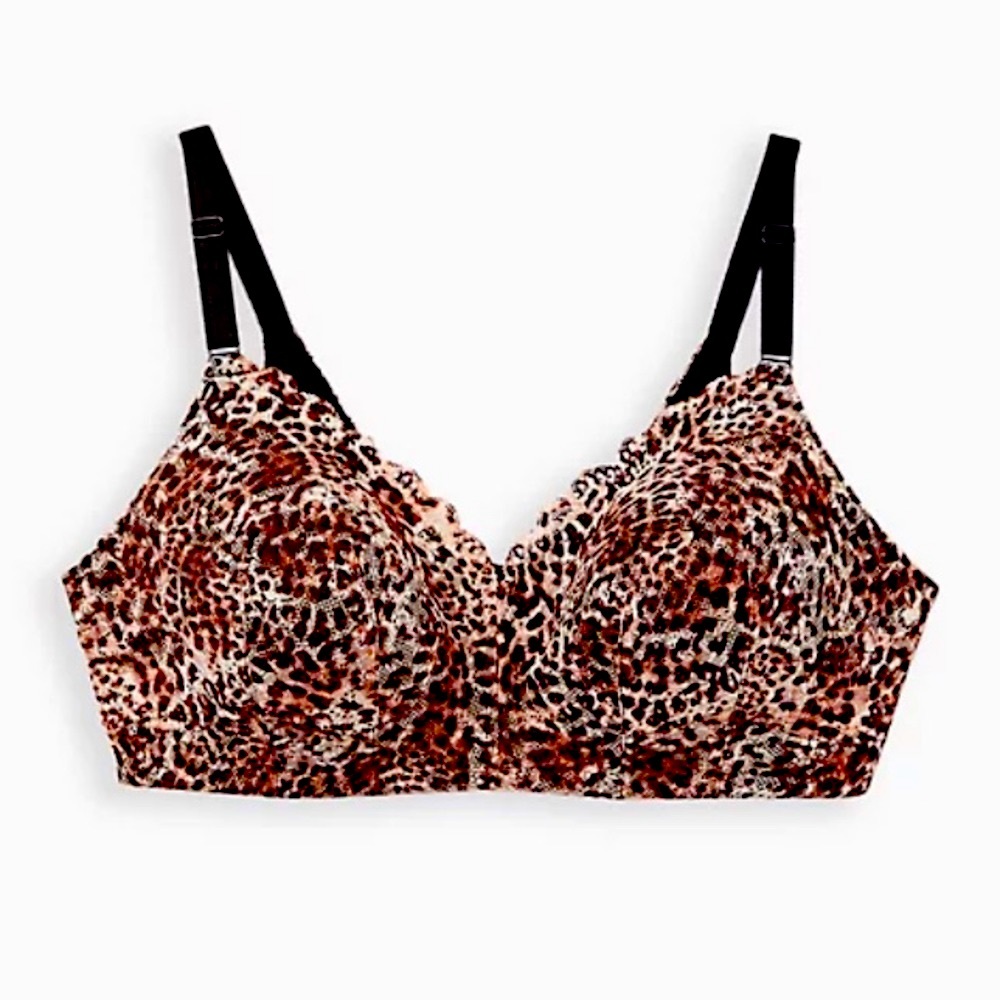 Torrid Lightly Lined Leopard Back-Smoothing Bra! Size 44D! NWT!